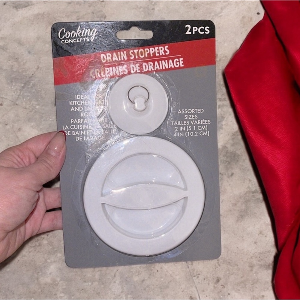 Cooking Concepts Drain Stoppers 2 Piece Set NWT